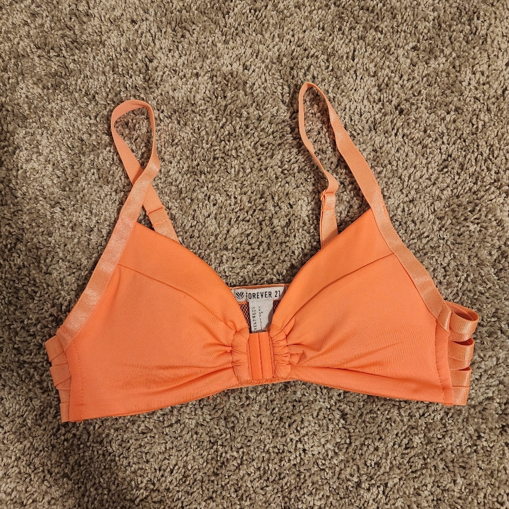 Forever 21 Orange Bralette - Strappy Lightweight Women's Intimates Small Size